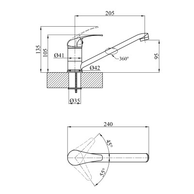 Змішувач Agua Leon-C030 (CV012078) Вінниця - фото 5