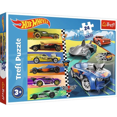 Пазл Trefl Maxi Hot Wheels Быстрые машинки 24 элемента (5900511143621) Винница - изображение 1