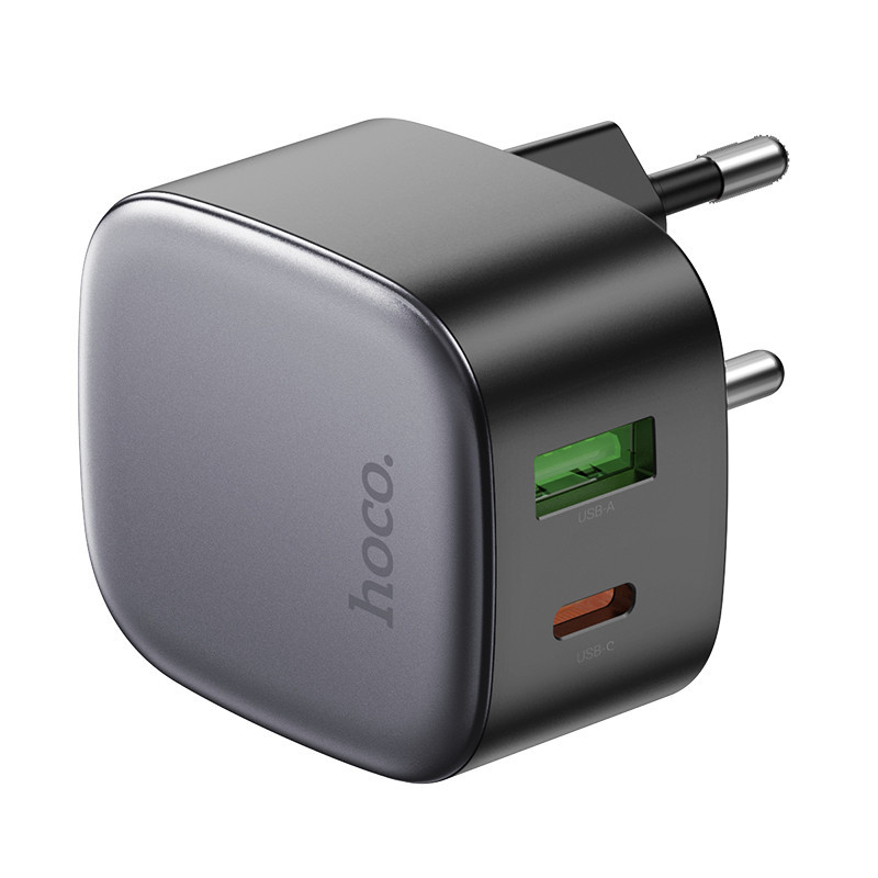 Мережевий зарядний пристрій HOCO CS32A Rise PD20W+QC3.0 charger Black Київ - фото 3