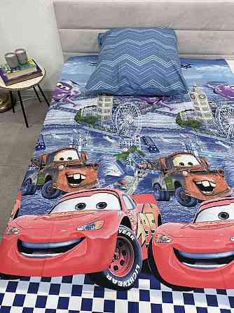 Ecotton Дитячий комплект постільної білизни Ecotton полуторний 147х210 см синій Тачки Коломия