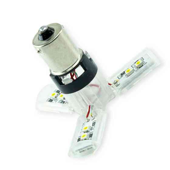 Автолампа А 12-21 белая 24 Лед 3528 3 лепестка светодиодная Мукачево