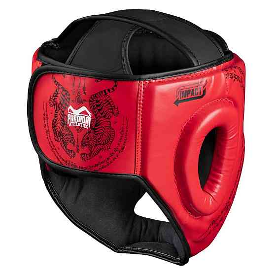 Боксерський шолом Phantom Muay Thai Full Face Red (капа в комплекті) Кам'янське