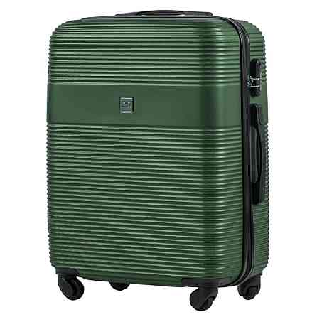 Валіза пластикова WINGS 5398 мала 55 см темно-зелена Київ