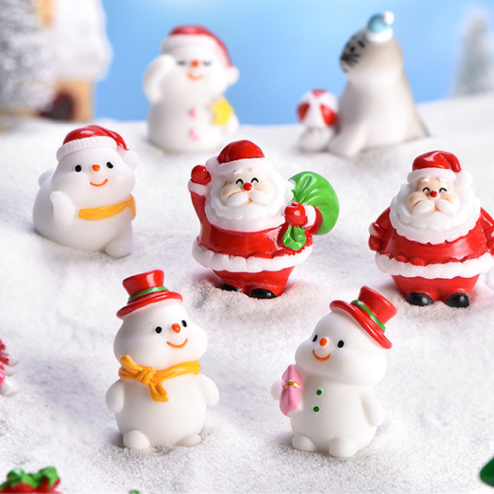 Новорічна мініатюрна фігурка Санта з мішком 3.6 х 3.4 см Серія Милі Різдвяні Прикраси Одеса - фото 2