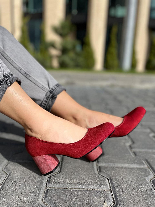 Nivelle Туфлі жіночі NIVELLE червоні замша натуральна каблук 6 см (1529/6030-6045) Коломия - фото 5