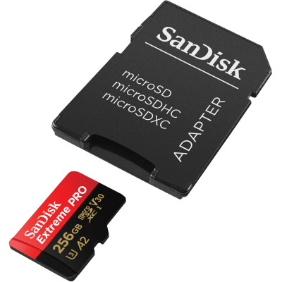Карта памяти SanDisk 256 GB microSDXC UHS-I U3 Extreme Pro+SD Adapter (SDSQXCD-256G-GN6MA) Винница - изображение 4