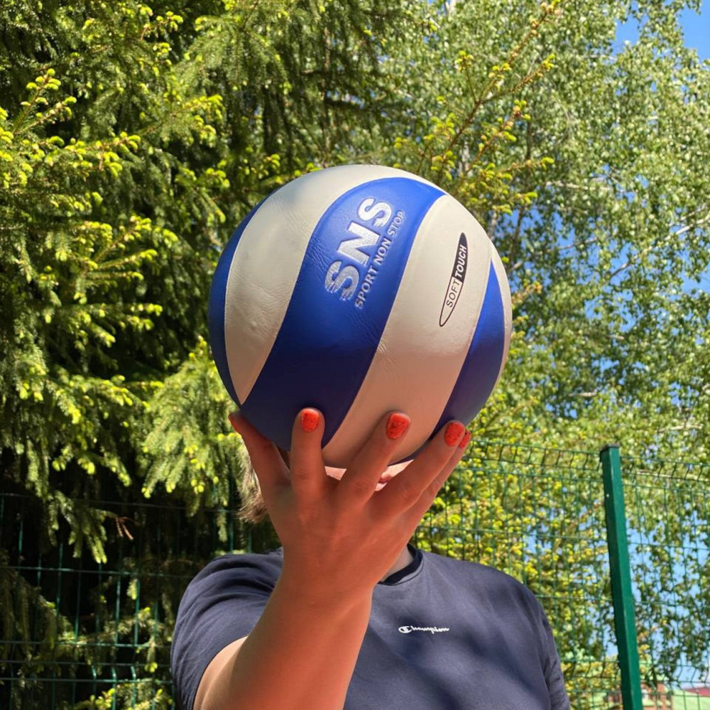 М'яч волейбольний клеєний SNS VS1003 Вишнёвое - изображение 2