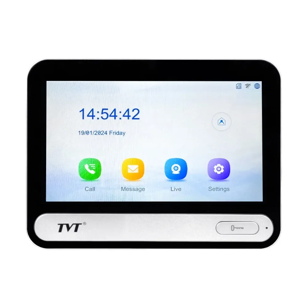 IP-відеодомофон з WiFi 7" TVT TD-E2137-PE/TP/WF Black (82-00404) Київ - фото 2