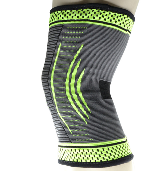 Компресійний наколінник MadMax MFA-284 3D Compressive knee support Dark grey/Neon green (1шт.) L Кам'янське - фото 10