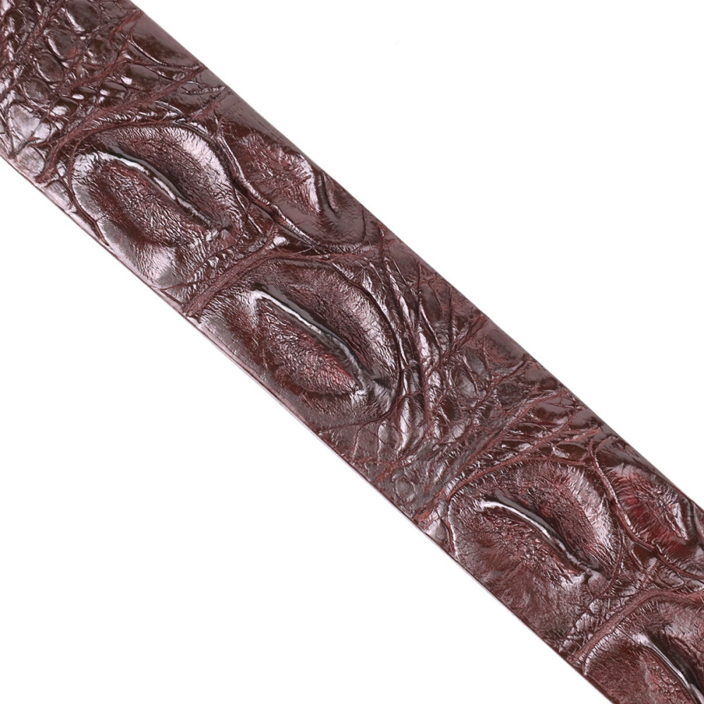 Ремень-автомат CROCODILE LEATHER 18240 из натуральной кожи крокодила Коричневый Киев - изображение 10