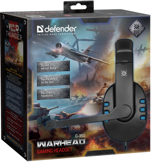 Гарнитура Defender Warhead G-160 Black+Blue (64118) (6514116) Киев - изображение 2