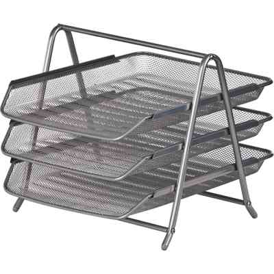 Лоток для паперів Buromax горизонтальний 3 в 1, металевий, сріблястий (BM.6252-24) Вінниця