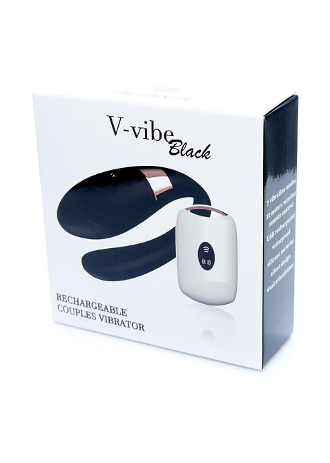 Вібратор для пар - V-Vibe Black, USB, 7 Function, Remote Control Sex Aura Київ - фото 10