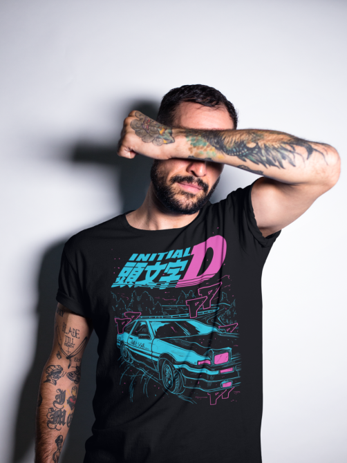 Футболка для мальчика аниме Інитиал Д Ітсуки Фудживара оверсайз (рост от 165 до 180 ) Черний AnimeJ0634m Днепр - изображение 4
