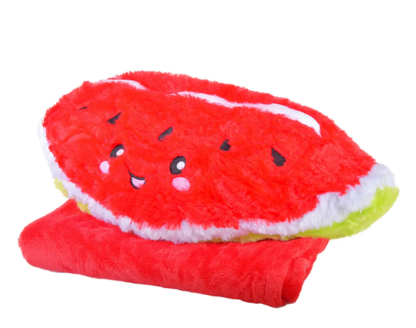 М'яка іграшка+плед арт. MP04 (50шт) кавун 25см плед 80*120 см, шт Київ - фото 1