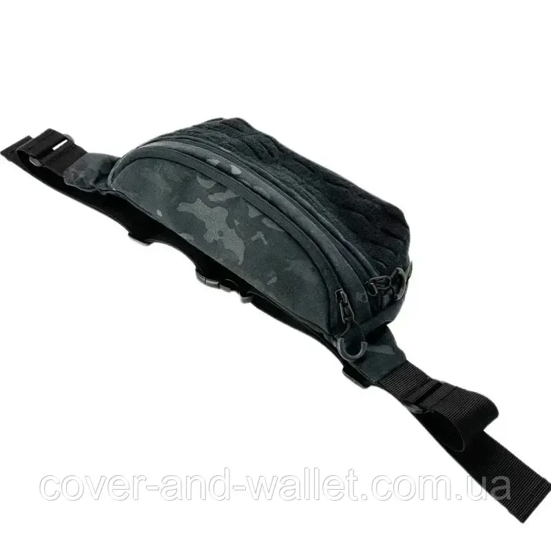 Большая тактическая сумка бананка черного цвета с велкро multicam black Киев - изображение 4