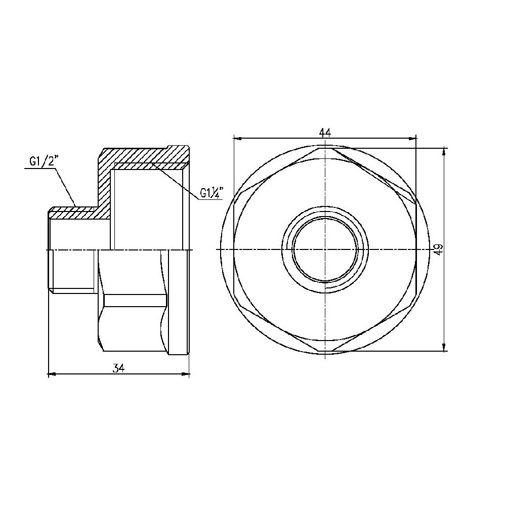 Перехід Thermo Alliance Forte 1" 1/4х1/2" ВН SF3603215 Київ - фото 7