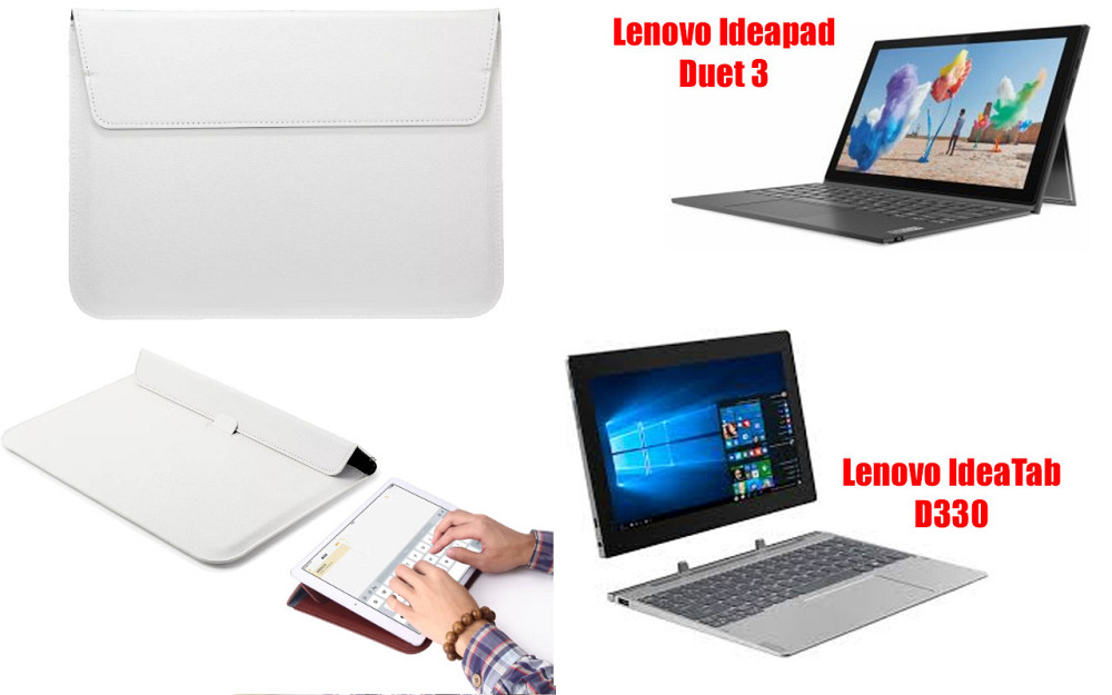 Чохол-конверт VitoCase для Lenovo IdeaTab D330, Ideapad Duet 3, з функцією підставки для планшета Білий Київ - фото 1