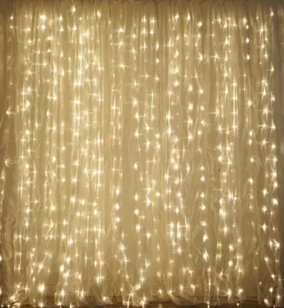Гирлянда водопад 320 LED 5mm 3м/2м теплый цвет на прозрачном проводе Коломия