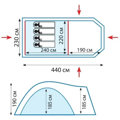 Намет Tramp Anaconda 4 (v2) green (UTRT-078) Вінниця - фото 7