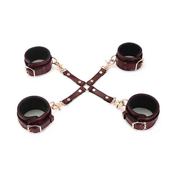 Шкіряна хрестовина Liebe Seele Wine Red Hogtie Sex Aura Київ