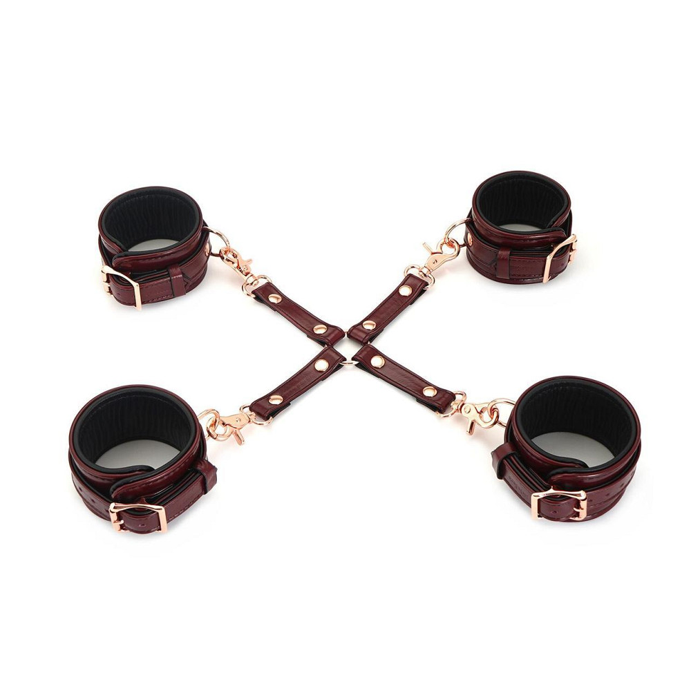 Шкіряна хрестовина Liebe Seele Wine Red Hogtie Sex Aura Київ - фото 2