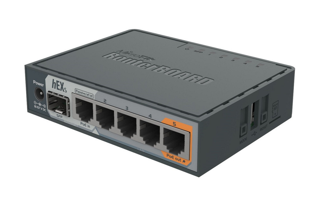 Маршрутизатор MikroTik RouterBOARD RB760iGS hEX S Black Харьков - изображение 1