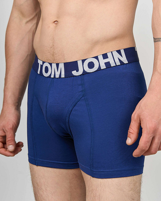 Трусы-шорты мужские однотонные - Tom John - Синие и Серые 2020 L, Серый, Синий Киев - изображение 4