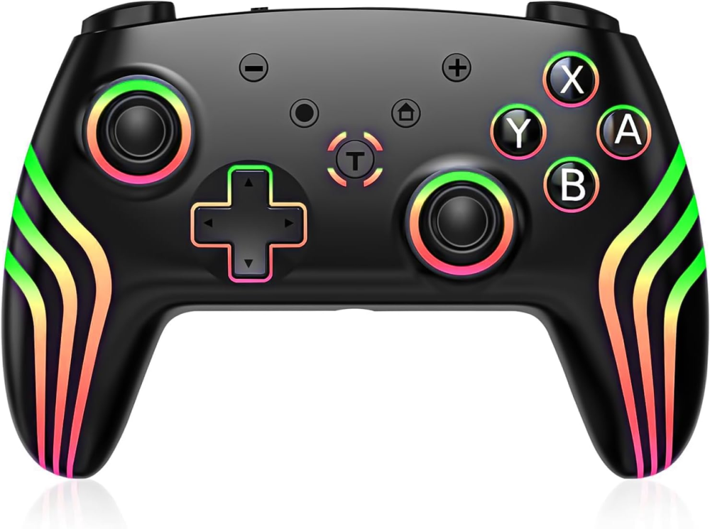 Беспроводной геймпад Hauibela SZ-933A для Nintendo Switch/Lite/OLED, Bluetooth, Turbo, 6-осевой гироскоп, Dual Vibration, черный Киев - изображение 2