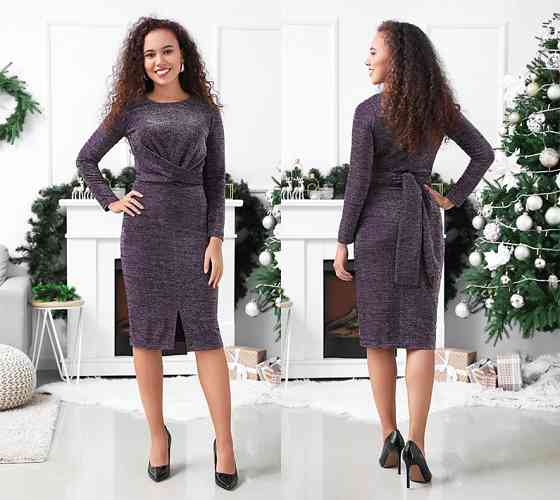 Вечірня сукня міді з люрексом "Olivia" оптом | Розпродаж моделі Київ