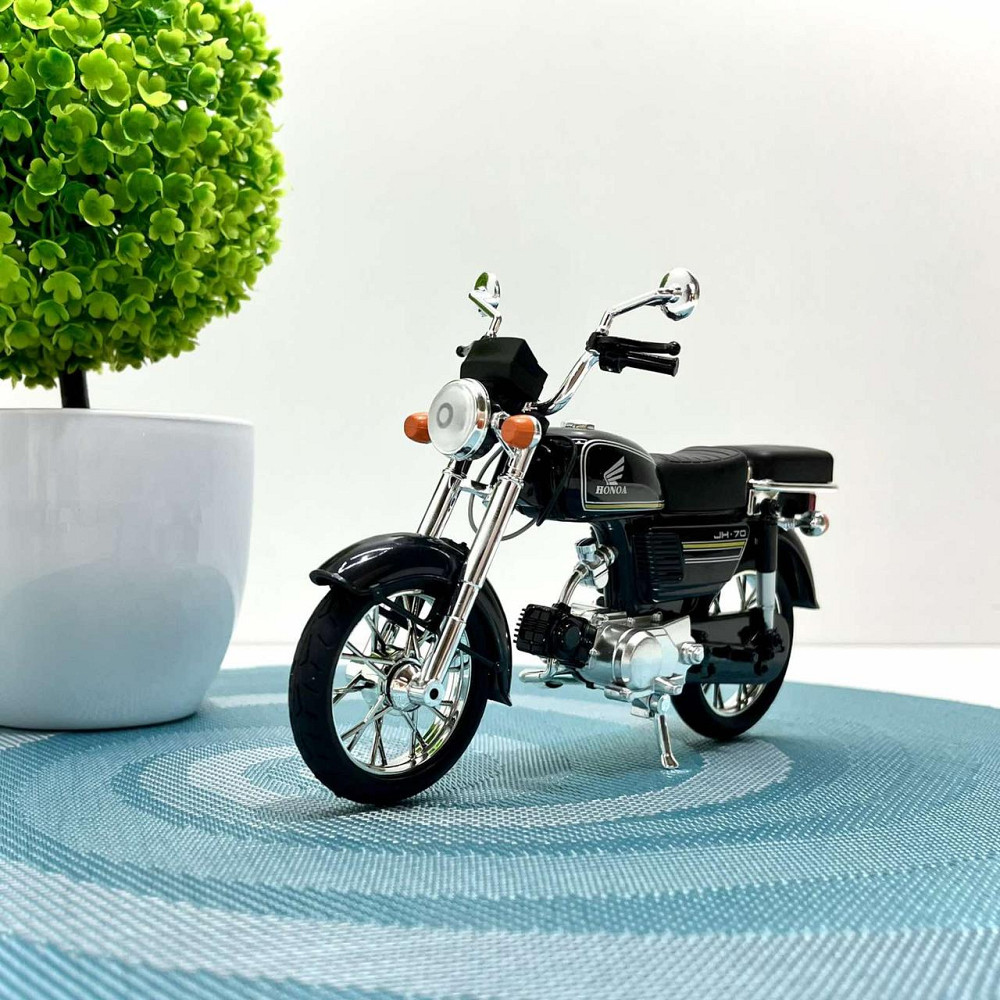 Мотоцикл металопластиковий звуки підсвічування гумові амортизація елементи 1:12 Чорний (BG 68-765) Чернігів - фото 1