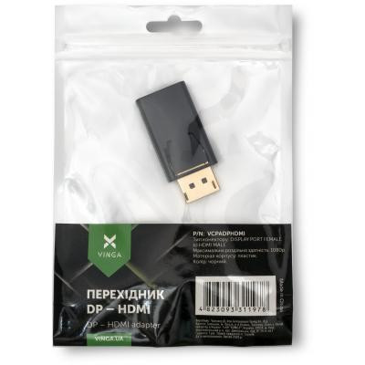 Переходник DP M to HDMI F Vinga (VCPADPHDMI) Винница - изображение 4