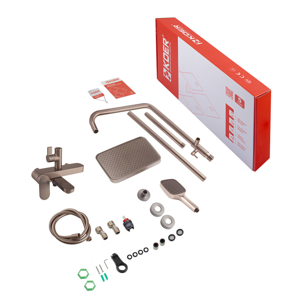 Душевая колонна со смесителем Koer KB-56030-07, 3 функции (KR5429) Киев - изображение 7