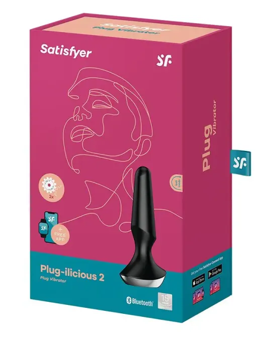 Анальна смарт-вібропробка Satisfyer Plug-ilicious 2 Black Львів - фото 5