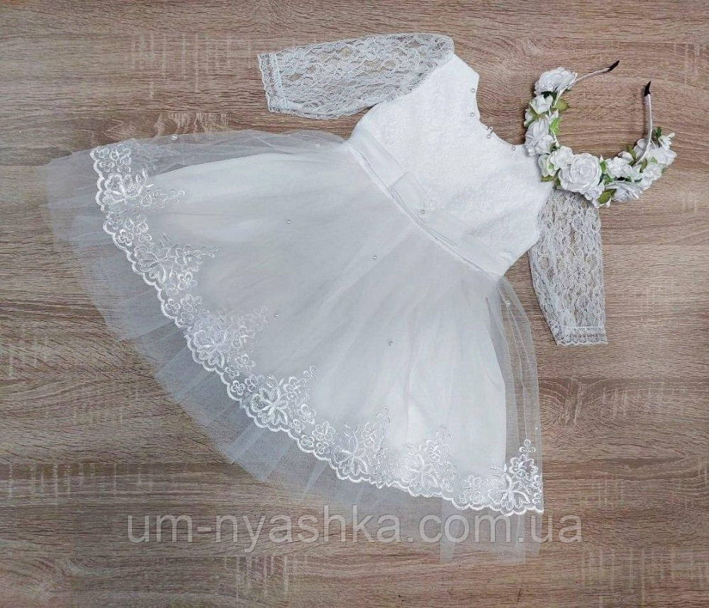 Нарядное пышное платье на годик 