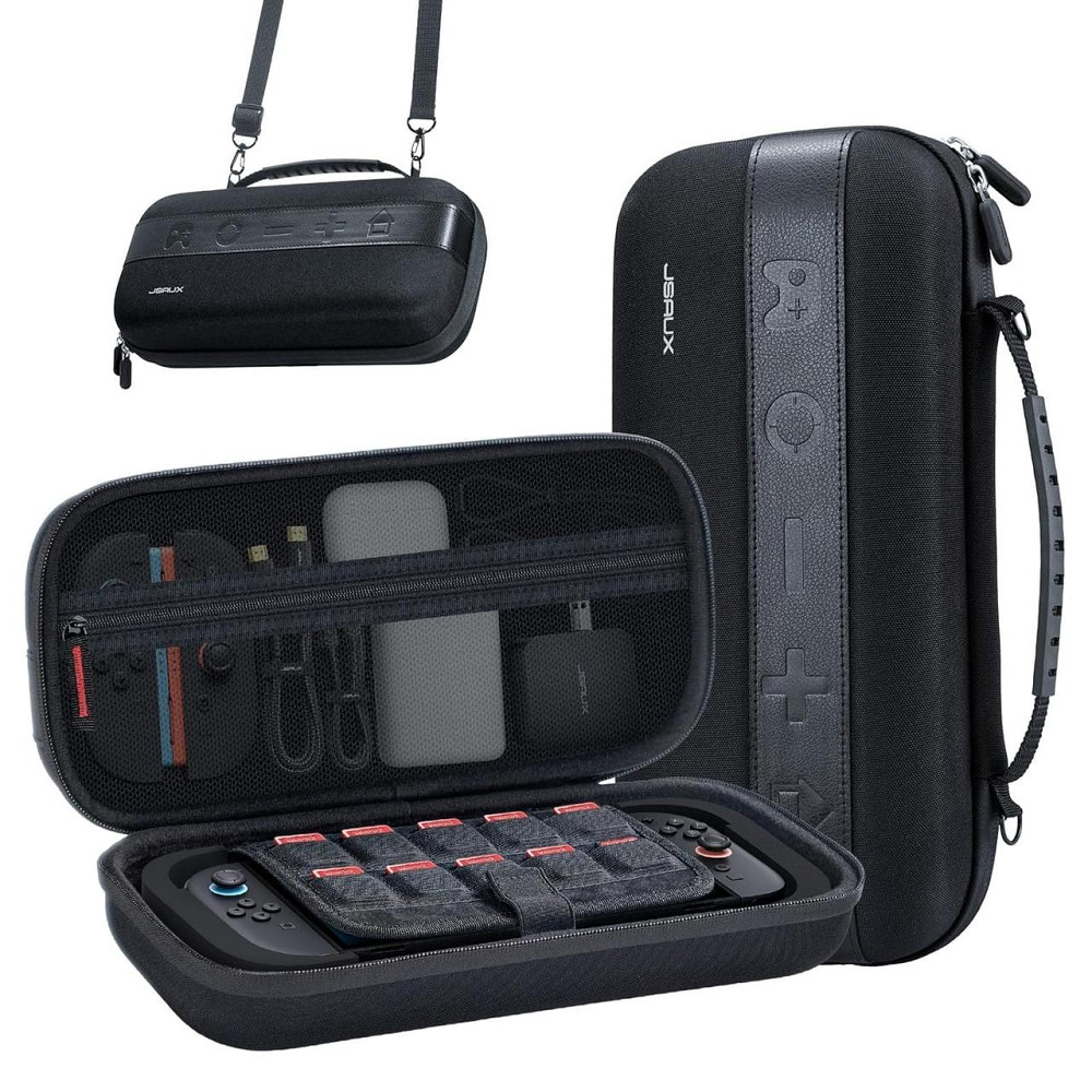 Кейс JSAUX BG0122 для Nintendo Switch 2 чорний жорсткий Hard Shell 20 слотів для карт велика дорожня сумка органайзер захисний Київ - фото 1