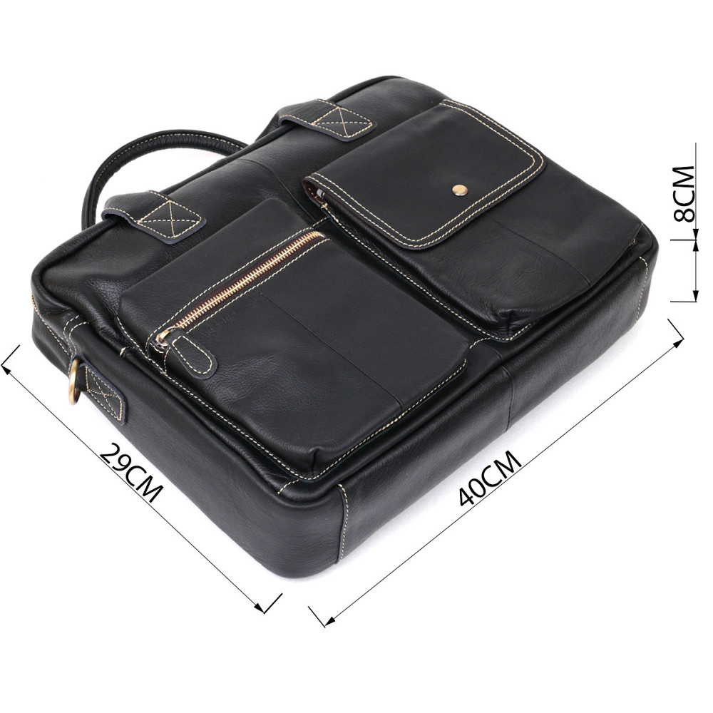 Сумка чоловіча під ноутбук Vintage 14662 Чорна Київ - фото 4