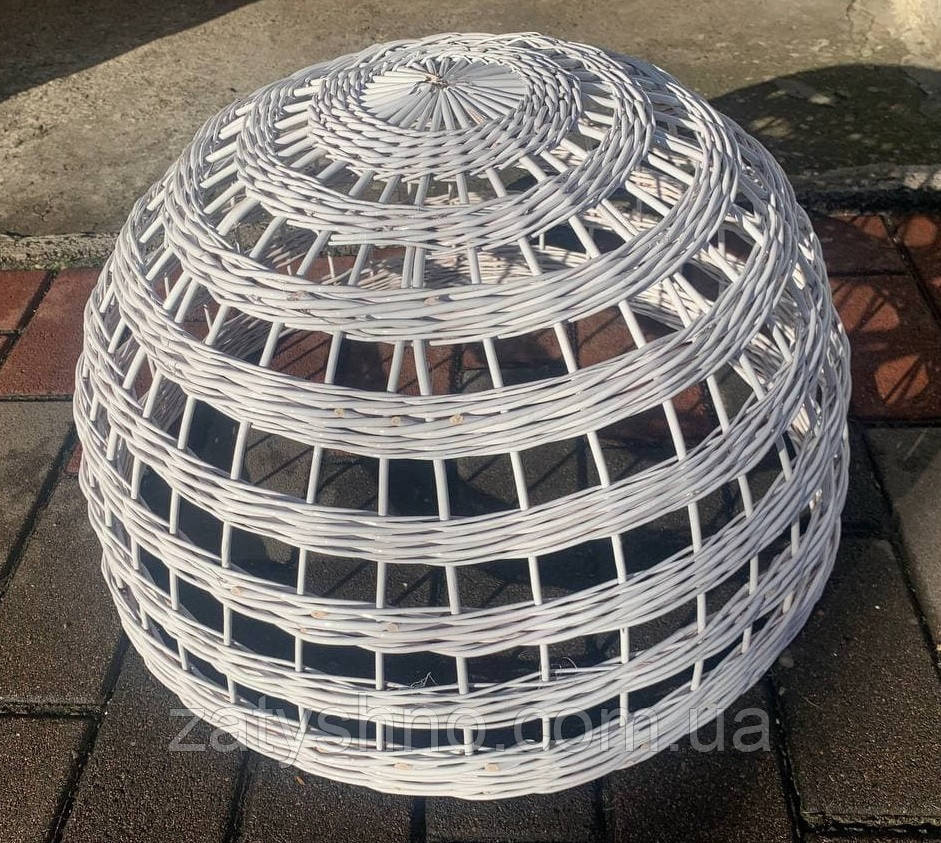 Плетеная люстра из лозы белая Киев - изображение 1