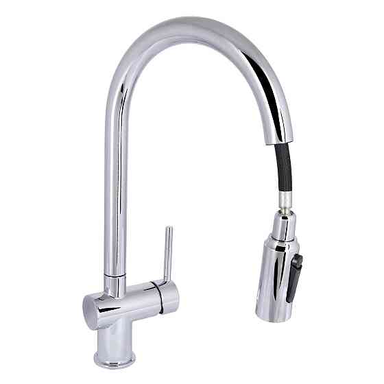 Змішувач для кухні Qtap Rozcesti з висувним виливом з під'єднанням для питної води QTROZ366CRM45938 Chrome Київ