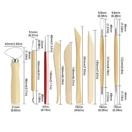 Набор деревянных инструментов для лепки, 13 шт Киев - изображение 3