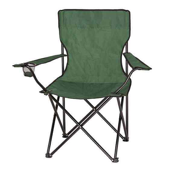 Складное кресло до 100 кг с чехлом, Темно зеленое / Раскладной стул для походов, кемпинга, рыбалки, с системой Паук Киев