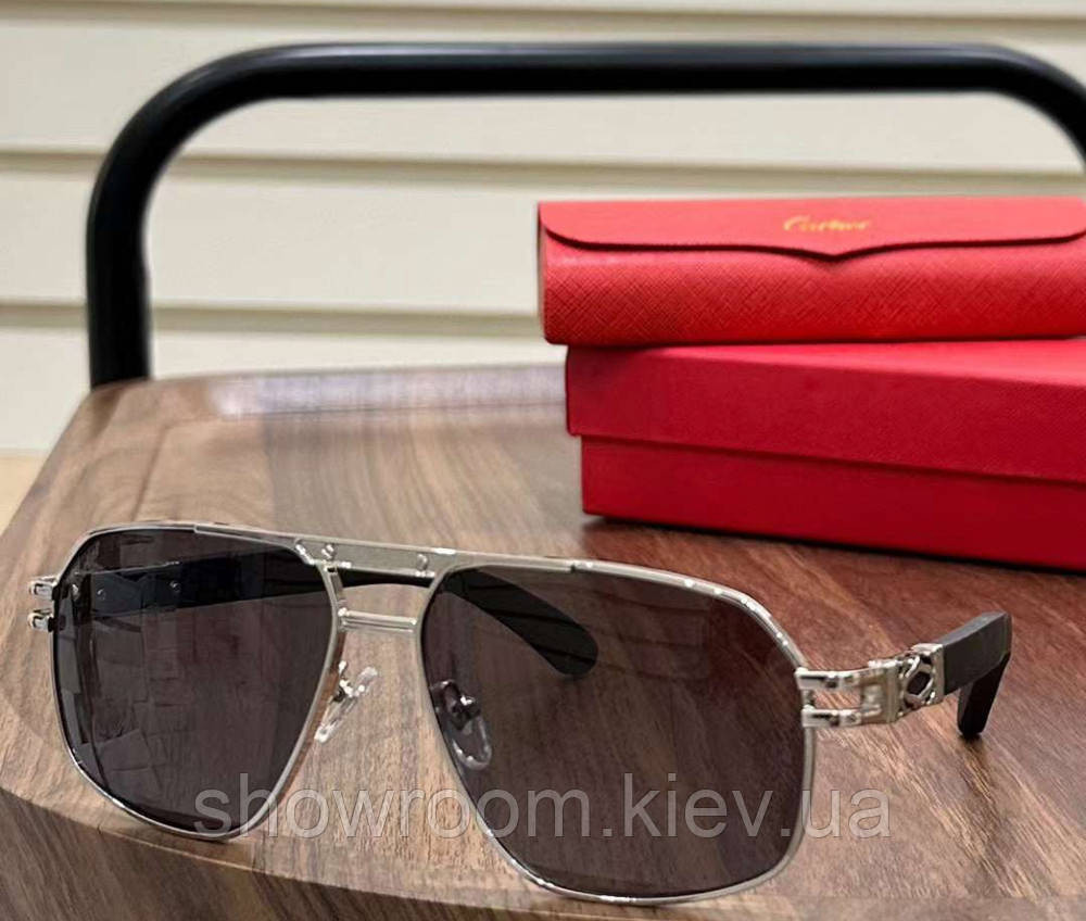 Чоловічі сонцезахисні окуляри (0652) silver lux Київ - фото 1