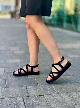 Edan Instruments Босоніжки жіночі чорні EDAN 326 літні, натуральна замша / Модні босоніжки р. 3 Коломыя