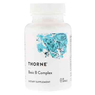 Вітамін Thorne Research Комплекс Вітамінів Групи В, Basic B Complex, 60 гелевих капс (THR-10403) Вінниця