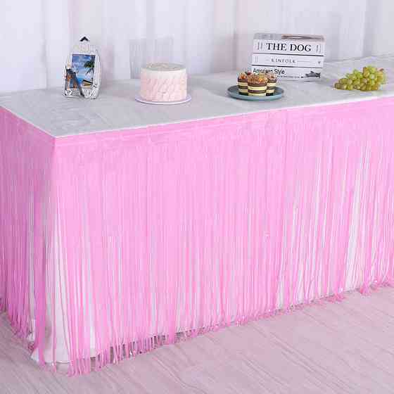 Дождик для фотозоны на стену и стол 74 см на 274 см розовый Киев