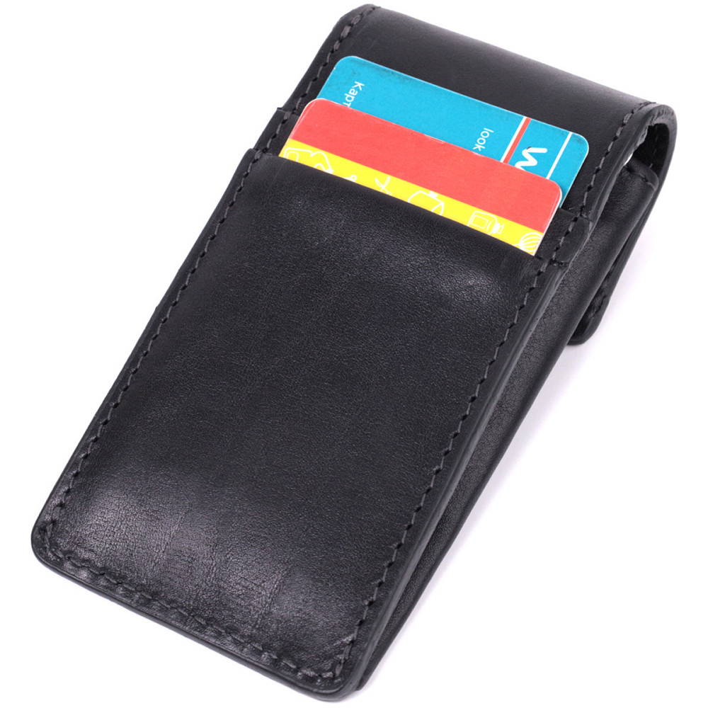 Ключниця футляр із натуральної шкіри GRANDE PELLE 22568 Чорний Київ - фото 8