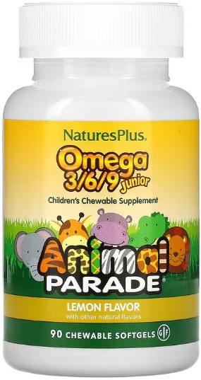 Омега 3 6 9 для детей NaturesPlus Animal Parade 3 6 9 Junior 90 softgels Киев - изображение 1