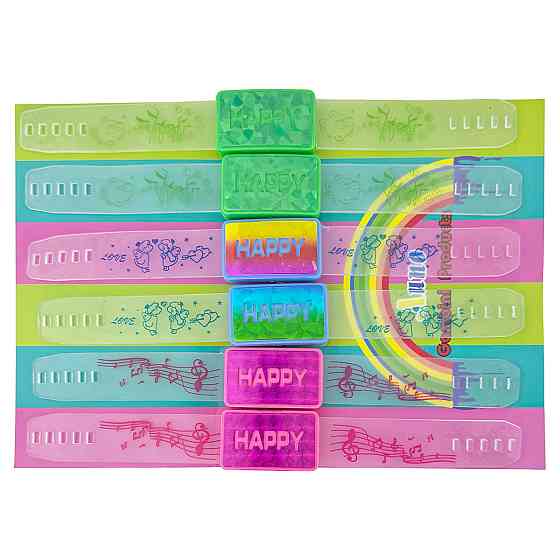 Браслеты детские светятся мигают 6 шт Happy Киев