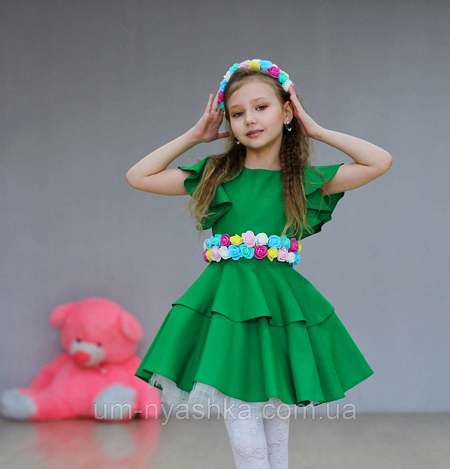 Зеленое пышное платье Петрушка Капуста Елочка Цветочек Весна Калина Кривой Рог - изображение 6