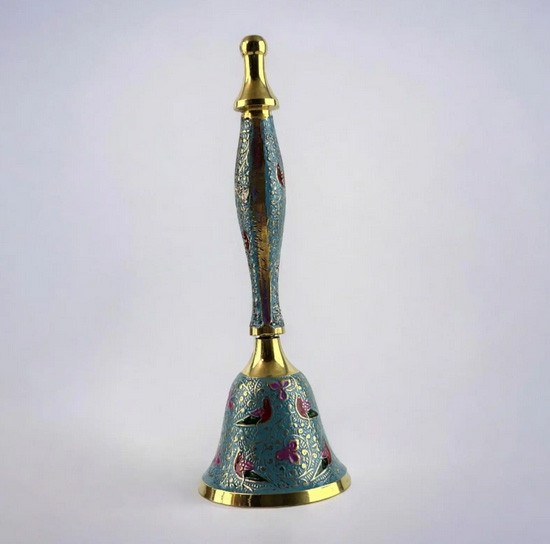 Дзвіночок бронзовий блакитний Птахи Київ - фото 1